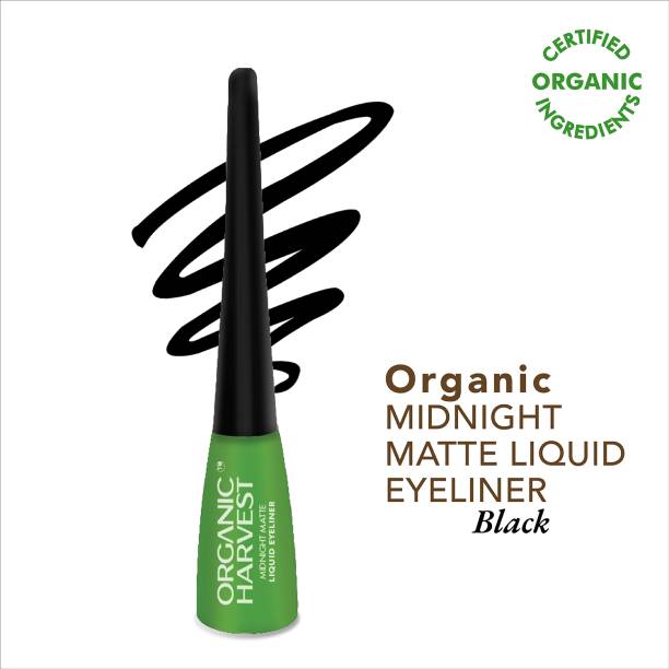 Organic Harvest Midnight Matte Liquid Eyeliner |Waterproof & Smudge-proof | Certified Organic 4.5 ml