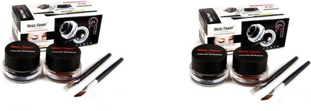 Music Flower Long Wear Gel Eye Liner (24 H Eye Studio) combo of 6 g *2 12 g
