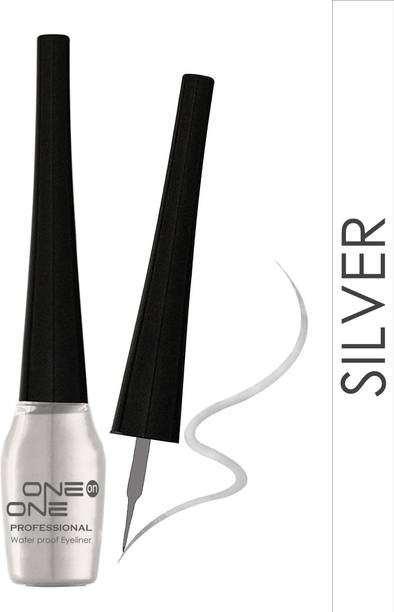 One on One Waterproof Eyeliner Silver | Long lasting Eyeliner, Smudge Proof Eye Makeup 5 ml
