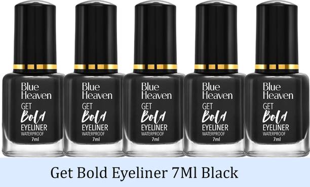 BLUE HEAVEN Get Bold Eyeliner 7Ml Black (Pack of 5) 35 ml