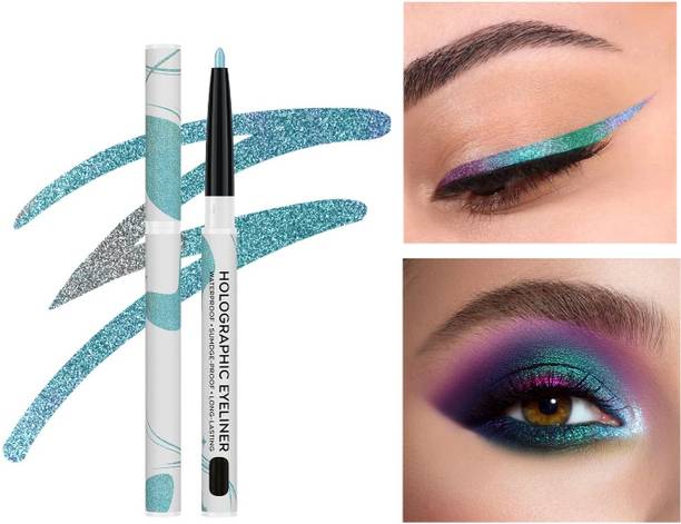 WOONGMI Holographic Multichrome Eyeliner Color-Shifting, Glitter Shine & Long-Lasting 0.4 g