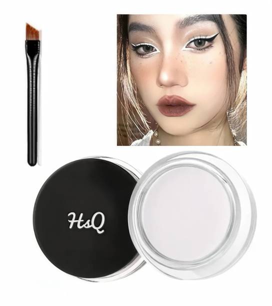 HSQ White Gel Eyeliner with Brush – Waterproof, Smudge-Proof & Long Lasting 5 g
