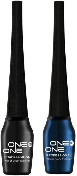 One on One Waterproof Eyeliner, Set of 2 | Long lasting Eyeliner, Smudge Proof Eye Makeup 10 ml
