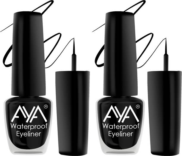 आया 24 Hrs Long Lasting & Waterproof Eyeliner, Set of 2, (Black and Black) 10 ml