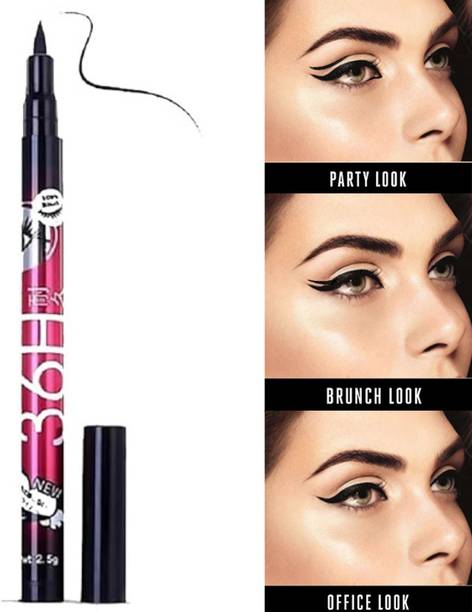 Hidden Beauty 36 H Long Lasting Waterproof Liquid Black Eyeliner easy to use(Pack of 1) 100 ml