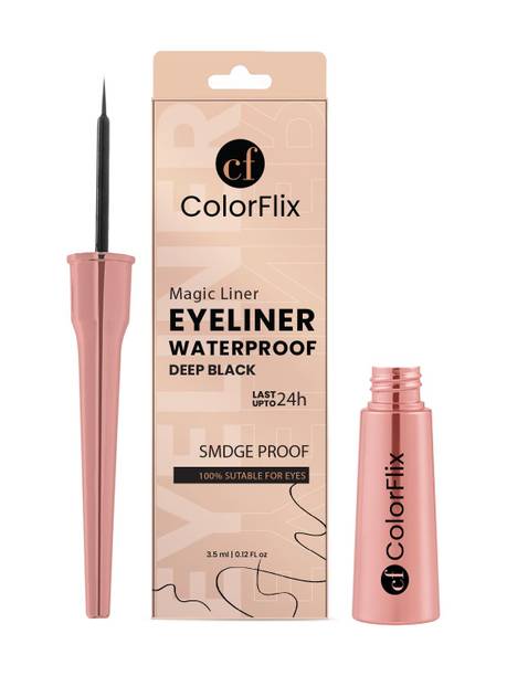 ColorFlix Long Lasting Waterproof Eyeliner with Smudge Proof Formula for Bold Eye Look 3.5 ml