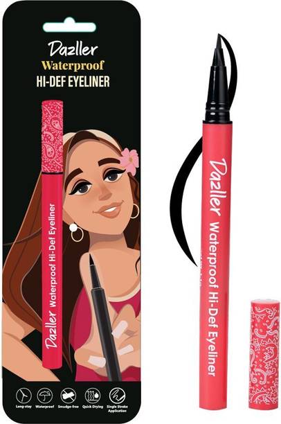 Dazller Waterproof Hi-Def Eyeliner Pen, Long-Lasting,Quick-Dry,Single Stroke Application 1.1 ml