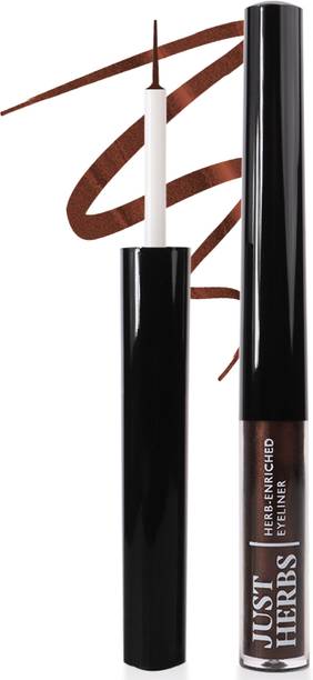 Just Herbs Liquid Eyeliner with Waterproof & Smudge-Proof Formula, Nutty Brown 2.5 g