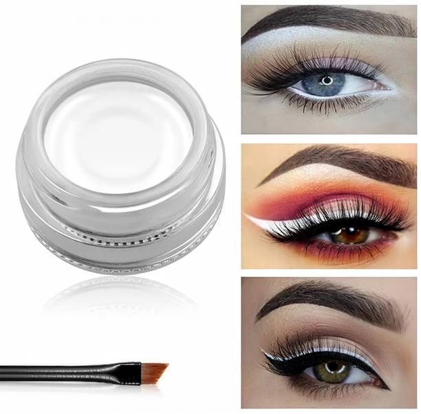 HSQ Waterproof White Gel Eyeliner with Brush | Long Lasting Matte Finish 36Hr 5 g