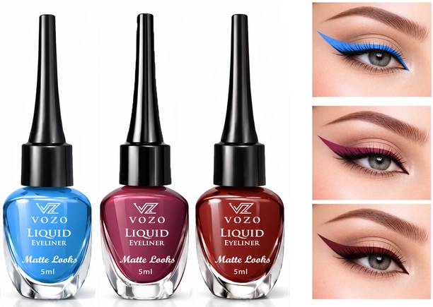 VOZO Bold Matte Eyeliner Combo – Ultra Smooth, High Pigment Shades 22 15 ml