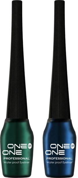One on One Waterproof Eyeliner, Set of 2 | Long lasting Eyeliner, Smudge Proof Eye Makeup 10 ml