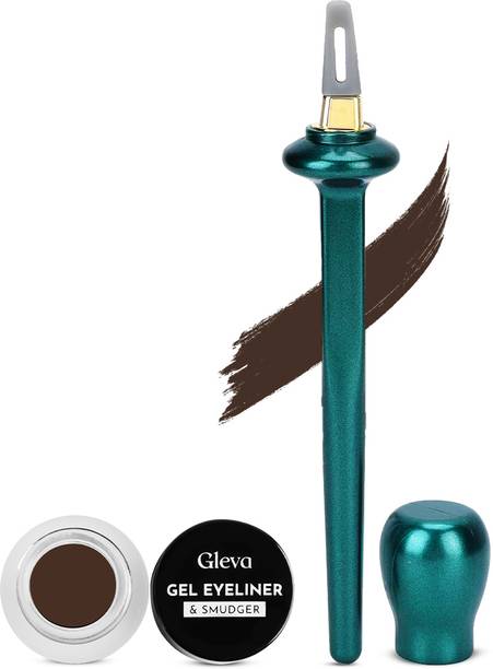 Gleva Silicone Eyeliner Tool with Compact Gel Eyeliner, Waterproof Long Lasting 3 g