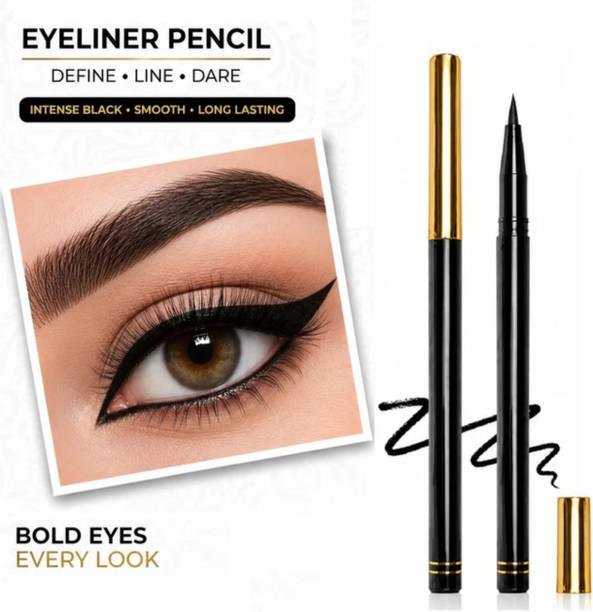 K.Y.L.Plus Jet Black Kajal Eyeliner Pencil – 1g, Waterproof & Smudge Proof 1 g