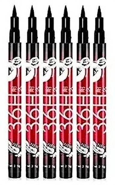 ह्यूमिक 36 Hour Water Proof Long Lasting Liquid Pencil Eye Liner PACK OF 6 PC 2.5 g