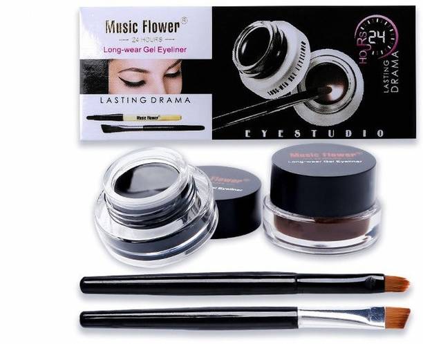 music flower 24 Precision Brow and Brown Gel Liner Combo 6 ml