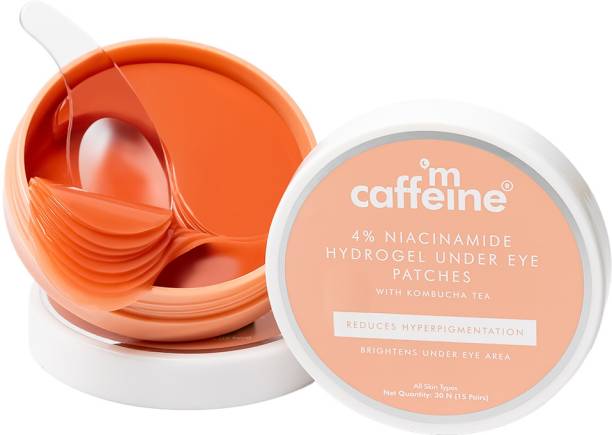mCaffeine 4% Niacinamide Hydrogel Under Eye Patches with Kombucha Tea for Pigmentation
