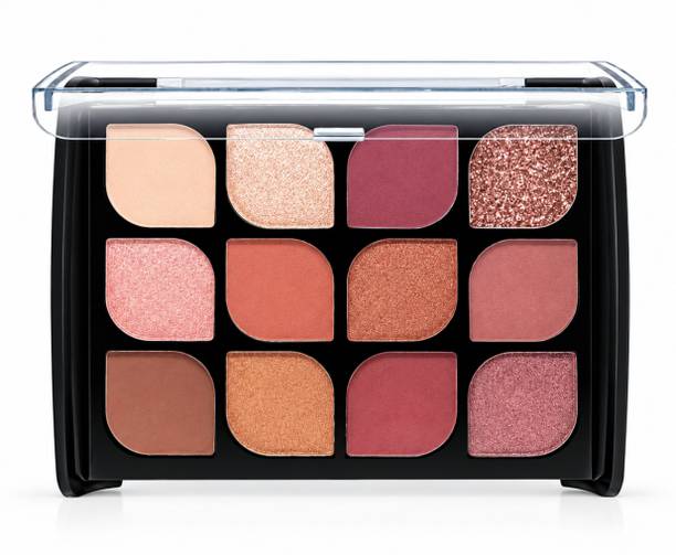 COLOR STROKES 12 Color Eyeshadow Palette | Matte & Shimmer Shades | Long Lasting- Shade 2 12 g