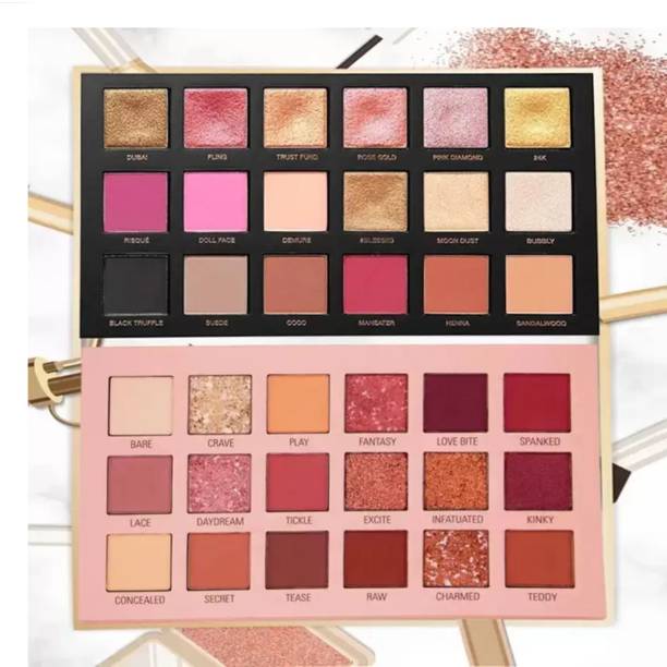 Pro Girl Nude Eye Shadow Palette and Rose Gold (18+18 colors) 200 g