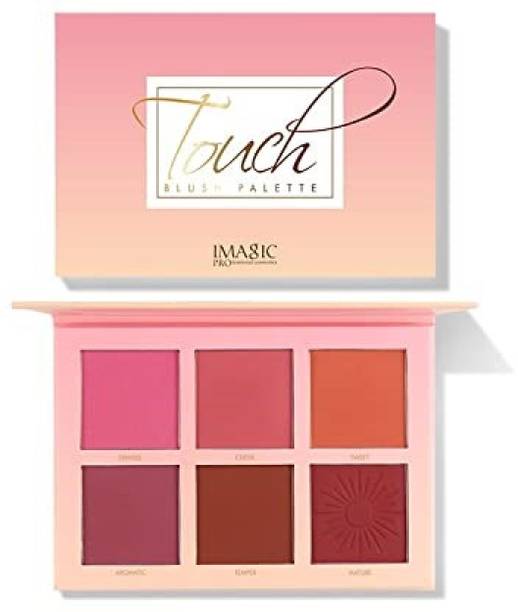 Delanci 6 Color Touch Blush Palette For Girl's and Women's 26 g