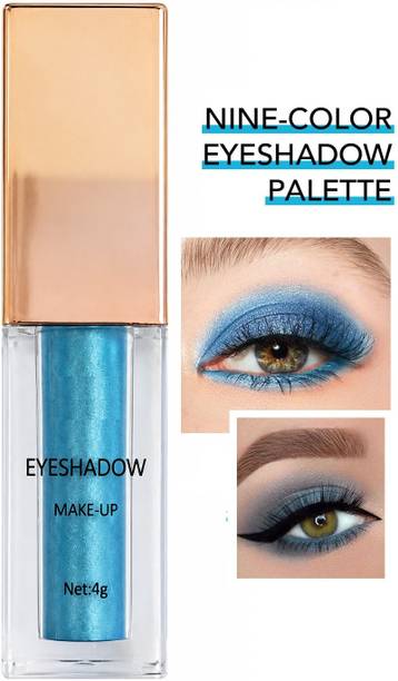 FLORERO Long Wear Blue Glitter Liquid Eye Shadow for Party Makeup 4 ml