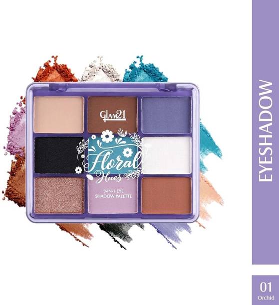 Glam21 Floral Hues 9in1 Eyeshadow Palette | Super-blendable, Smudge-proof 7.2 g
