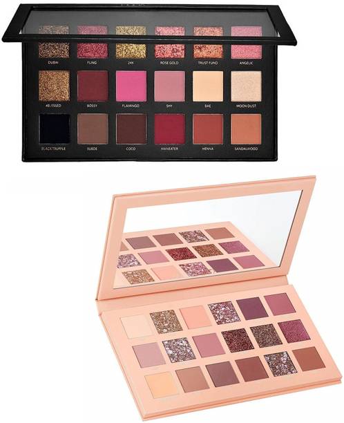HUDA BABY Combo of Nude Eye Shadow Palette and Textured Rose Gold Eyeshadow 48 g