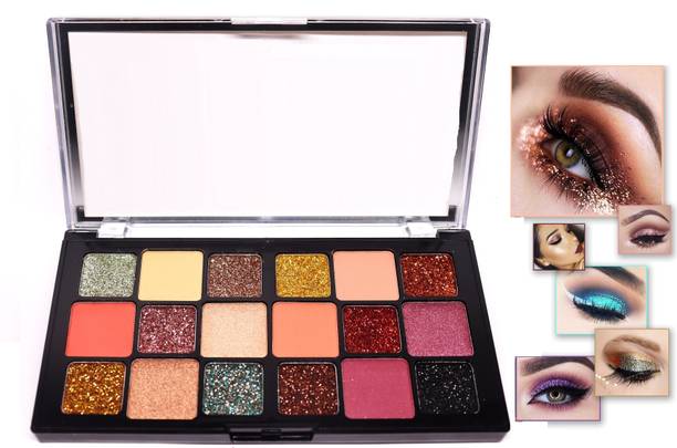 Arcanuy Professional Make-up Water proof Glitter Eye shadow Palette For Girl & Woman 18 g