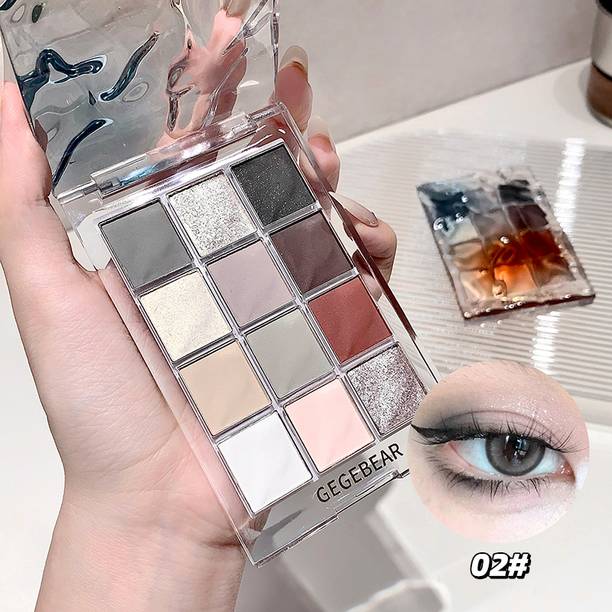 GEGE BEAR Water ripple colorful eyeshadow palette in 12 Shades for daily to glam eye looks 9.6 g