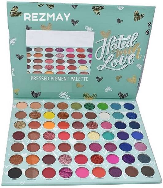 rezmay Beauty 63 Color Matte Shimmer Glitter Hated with Love EyeShadow Palette G 70 g