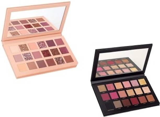 House Of Huda Matte Shimmer Highly Pigmented Nude Eyeshadow Palette+Rose Gold 36 g