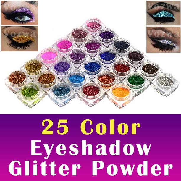 VOZWA 25 color Loose Glitter Eye Makeup Eyeshadow Glitter Powder 25 g