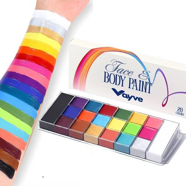 Vayve Face Paint Makeup Palette Professional 20 Colors Body Paint Non Toxic Palette 90 g