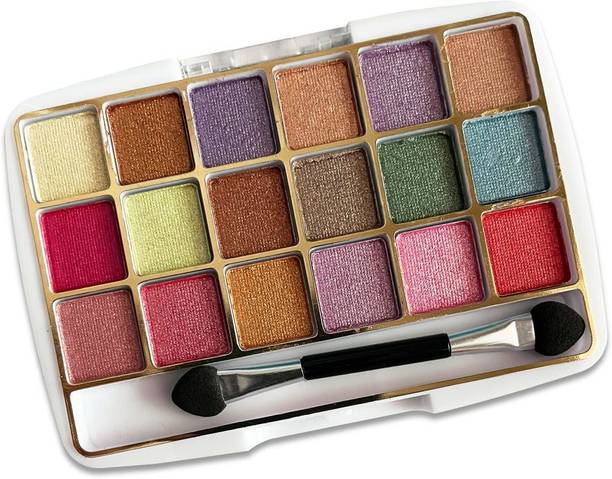FOZZBY 18 Color Glitter Eyeshadow Contains Brush Provide ShimmerAnd ShineBest Eye Looks 16 g