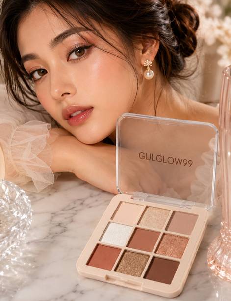 GULGLOW99 9 Colors Eyeshadow Palette Blendable Matte And Shimmer Pigments 9 g