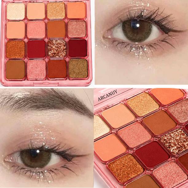 Arcanuy 12 Shade Glitter Matte Eyeshadow Palette 14.5 g