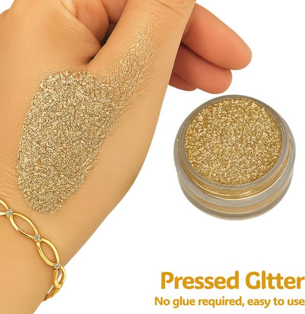 VOZWA Fine Pressed Glitter Eyeshadow Powder Golden 6 g