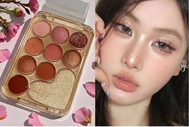 QWLEZ Eyeshadow with Radiant Shimmer Finish Korean Eyeshadow 8 g
