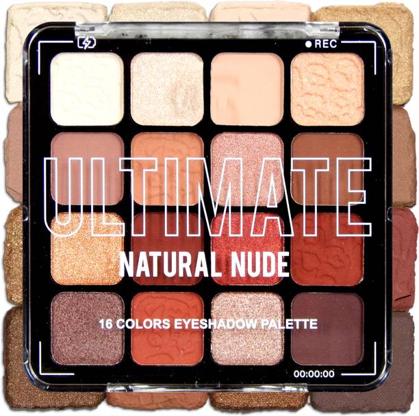 CS STROKES Ultimate natural nude eyeshadow palette, with natural, nude,brown,matellic combo 16 g