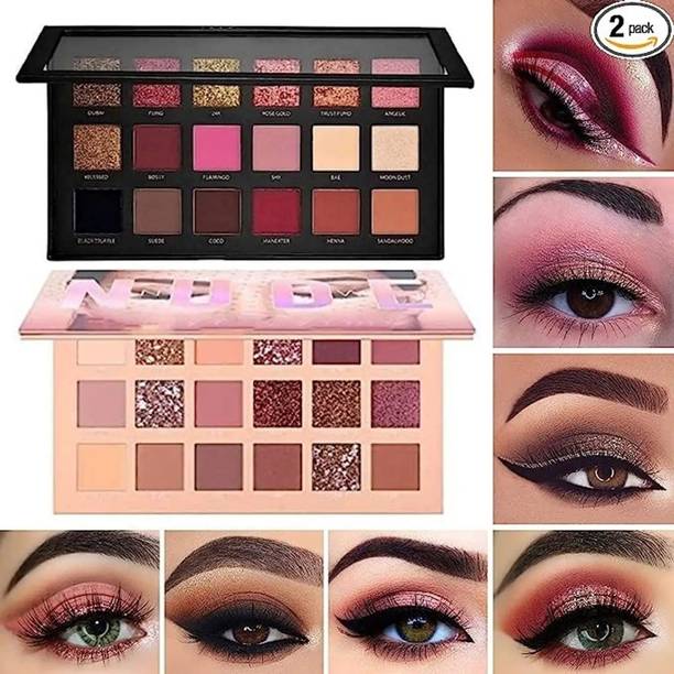 KINJPA Beauty Eyeshadow Palette, Nude Edition and Rose Gold Edition Eye Shadow 80 g 80 g