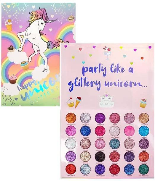 Huda Girl Beauty Unicorn All Colors Glitter Eyeshadow Makeup Palette, 35 g
