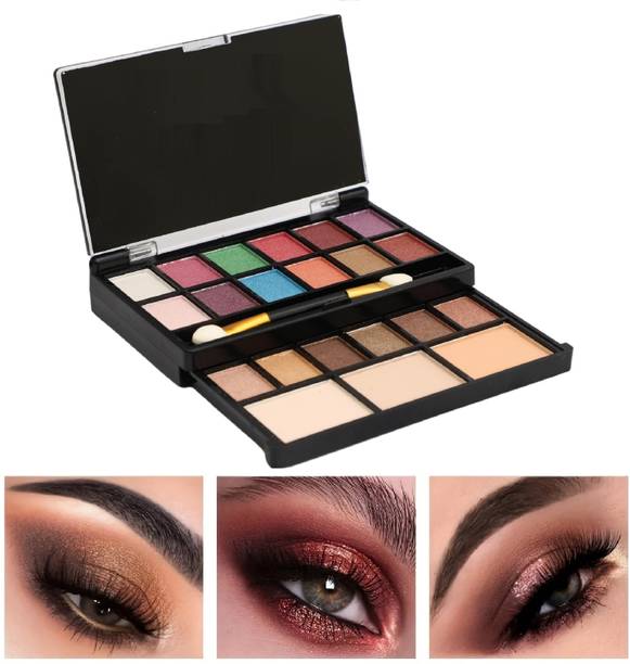 GABBU Pigmented SmShimmer Glitter Eyeshadow Palette Waterproof & Smudge Proof. 20 g