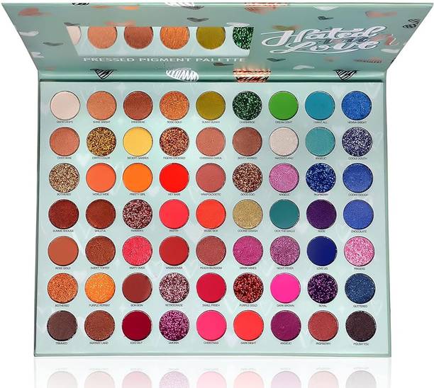 Sh.Huda Girl Beauty Eyeshadow Palette Pigment 63 Colors Palette (Glitter,Shimmer,Matte) 69.5 g