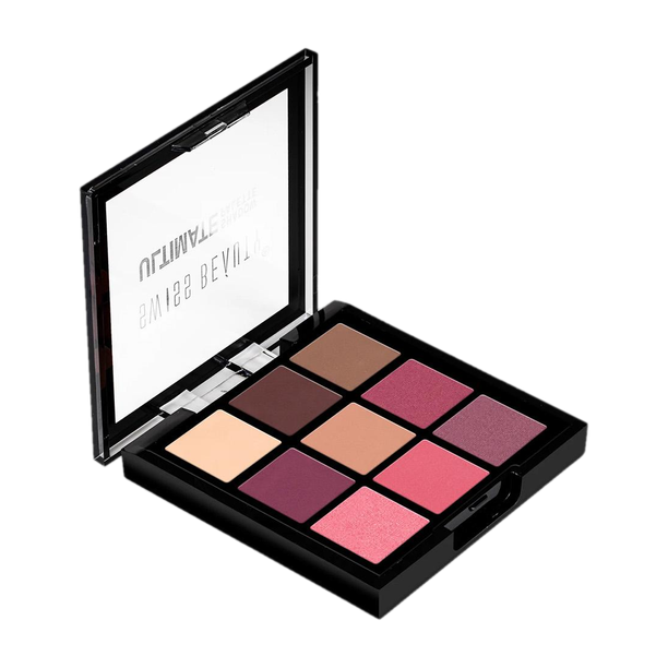 SWISS BEAUTY Ultimate 9 Pigmented Colors Eyeshadow Palette|Shimmery and Metallic Finish 6 g