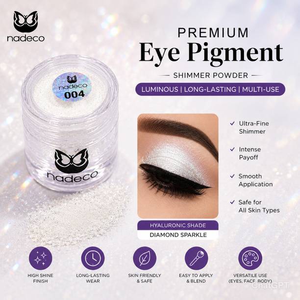 nadeco Premium Eye Pigment Shimmer Long Lasting Glitter Eyeshadow Shimmer Eye Pigment 3 g