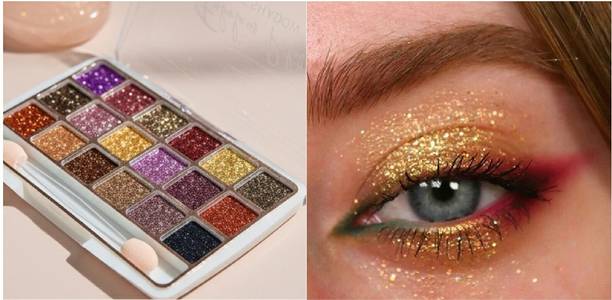 Arcanuy Glitter Eyeshadow 18 Color |Highly Pigmented Profestional Makeup Eyeshadow 12 g