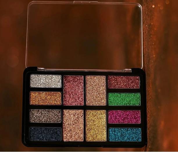 Neycare Finely Pressed & Pigmented Glitter 12 Shades Eye Shadow Palette 18 g
