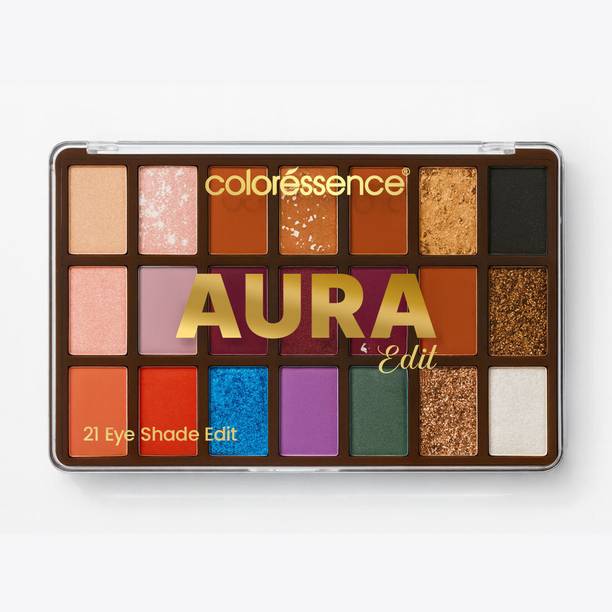COLORESSENCE Aura Edit 21 Eye Shadow Palette | Matte, Shimmer & Metallic Finishes (AE-1) 40 g
