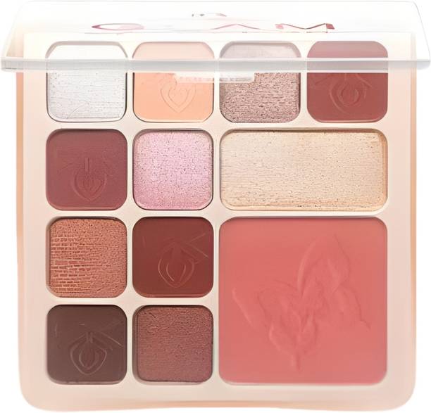 Lakyou Beauty Glam Addiction Eyeshadow Blusher Highlighter Palette Multi Shade Makeup Kit 15 g