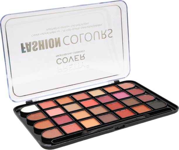 PRETTY COVER 28-Color Large Eyeshadow Palette with Brush | Soft & Luxurious Texture 28 g
