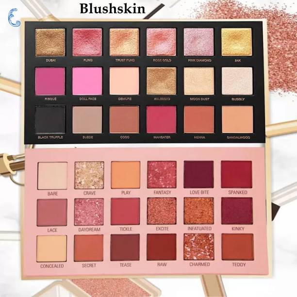 BLUSHSKIN Nude Eye Shadow Palette and Rose Gold (18+18 colors)21 36 g